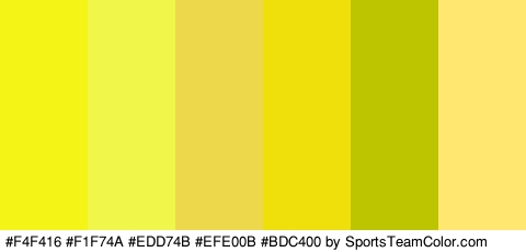 #F4F416 #F1F74A #EDD74B #EFE00B #BDC400 #FFE770 Colors