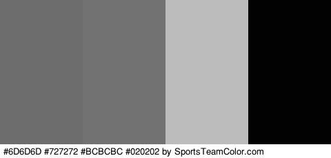 #6D6D6D #727272 #BCBCBC #020202 Colors