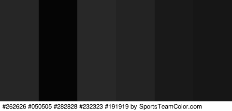 #262626 #050505 #282828 #232323 #191919 #161616 Colors