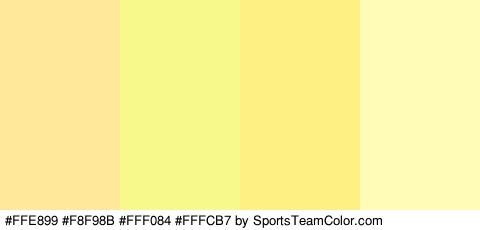 #FFE899 #F8F98B #FFF084 #FFFCB7 Colors