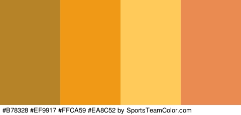 #B78328 #EF9917 #FFCA59 #EA8C52 Colors