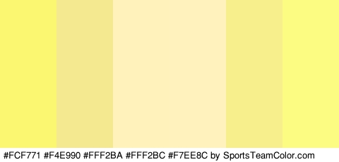 #FCF771 #F4E990 #FFF2BA #FFF2BC #F7EE8C #FCFC83 Colors