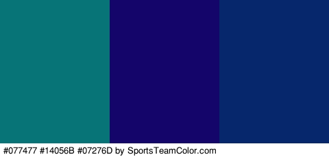 #077477 #14056B #07276D Colors