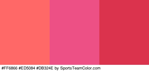 #FF6866 #ED5084 #DB324E Colors