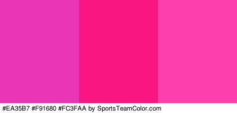 #EA35B7 #F91680 #FC3FAA Colors