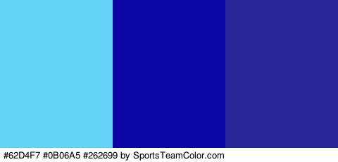 #62D4F7 #0B06A5 #262699 Colors