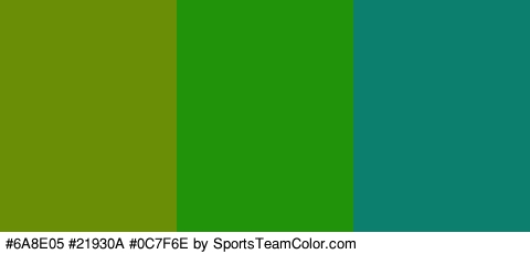 #6A8E05 #21930A #0C7F6E Colors