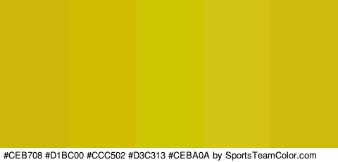 #CEB708 #D1BC00 #CCC502 #D3C313 #CEBA0A Colors