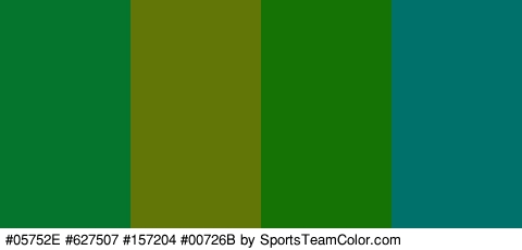 #05752E #627507 #157204 #00726B Colors