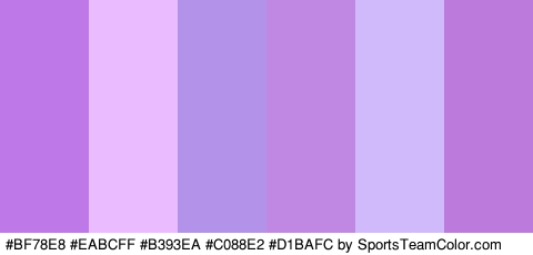 #BF78E8 #EABCFF #B393EA #C088E2 #D1BAFC #BC7ADD Colors