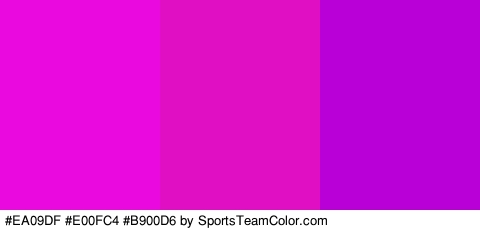 #EA09DF #E00FC4 #B900D6 Colors