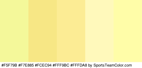 #F5F79B #F7E885 #FCEC94 #FFF9BC #FFFDA8 Colors