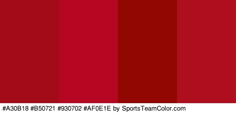 #A30B18 #B50721 #930702 #AF0E1E Colors