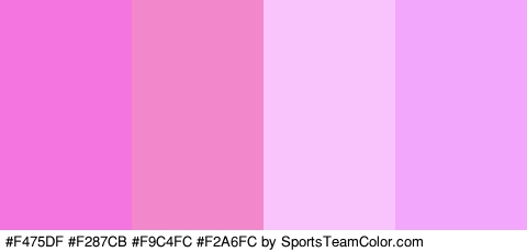 #F475DF #F287CB #F9C4FC #F2A6FC Colors