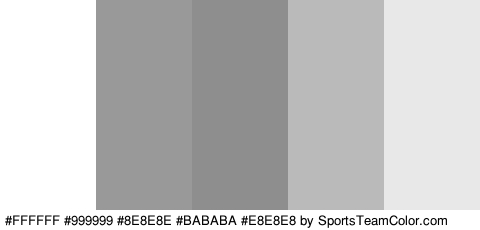 #FFFFFF #999999 #8E8E8E #BABABA #E8E8E8 Colors