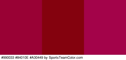 #990033 #84010E #A30449 Colors