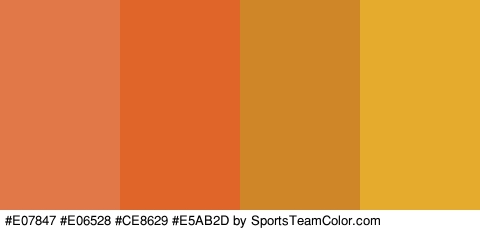 #E07847 #E06528 #CE8629 #E5AB2D Colors