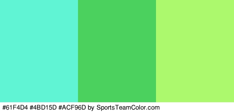 #61F4D4 #4BD15D #ACF96D Colors