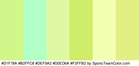 #D1F78A #B2FFC8 #DEF9A2 #D0ED6A #F2FFB2 #E1EF83 Colors