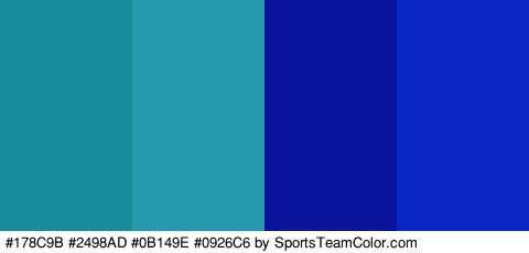 #178C9B #2498AD #0B149E #0926C6 Colors