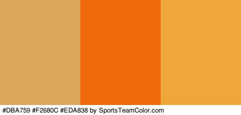 #DBA759 #F2680C #EDA838 Colors