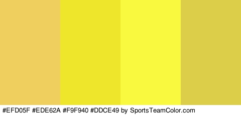 #EFD05F #EDE62A #F9F940 #DDCE49 Colors