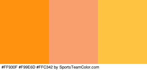 #FF930F #F99E6D #FFC342 Colors