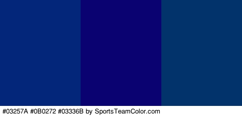 #03257A #0B0272 #03336B Colors