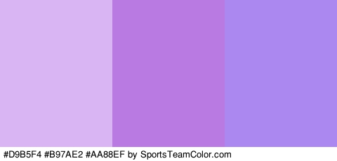 #D9B5F4 #B97AE2 #AA88EF Colors