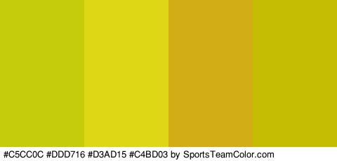 #C5CC0C #DDD716 #D3AD15 #C4BD03 Colors