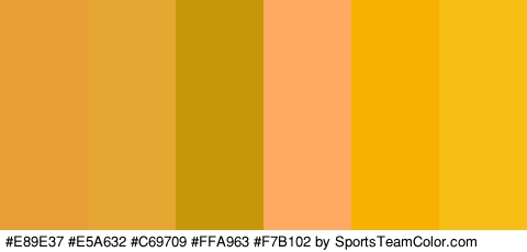 #E89E37 #E5A632 #C69709 #FFA963 #F7B102 #F7BF16 Colors