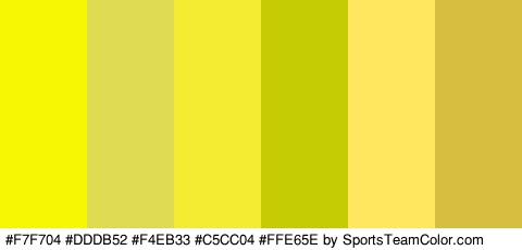 #F7F704 #DDDB52 #F4EB33 #C5CC04 #FFE65E #D6BF40 Colors