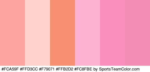 #FCA59F #FFD3CC #F79071 #FFB2D2 #FC8FBE #F28EB3 Colors