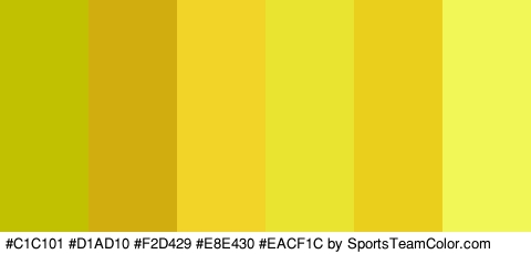 #C1C101 #D1AD10 #F2D429 #E8E430 #EACF1C #F1F756 Colors