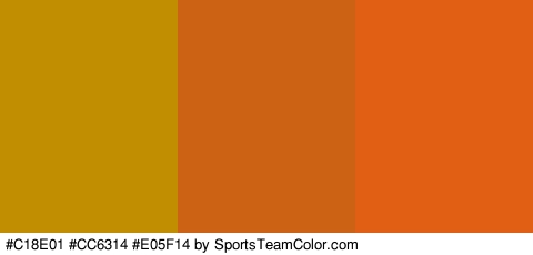 #C18E01 #CC6314 #E05F14 Colors