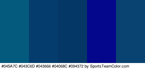 #045A7C #043C6D #043666 #04068C #094372 Colors