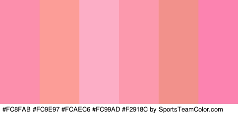 #FC8FAB #FC9E97 #FCAEC6 #FC99AD #F2918C #FC83AF Colors