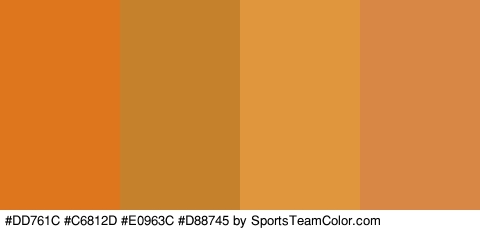 #DD761C #C6812D #E0963C #D88745 Colors