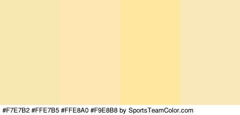 #F7E7B2 #FFE7B5 #FFE8A0 #F9E8B8 Colors