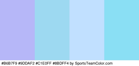 #B6B7F9 #9DDAF2 #C1E0FF #8BDFF4 Colors