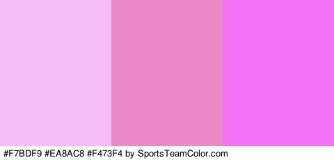 #F7BDF9 #EA8AC8 #F473F4 Colors