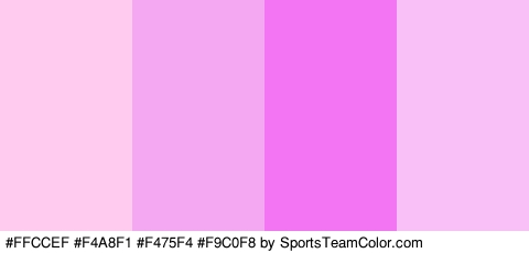 #FFCCEF #F4A8F1 #F475F4 #F9C0F8 Colors