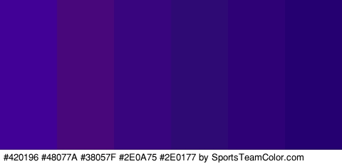 #420196 #48077A #38057F #2E0A75 #2E0177 #250070 Colors