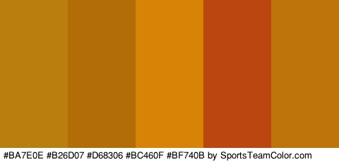 #BA7E0E #B26D07 #D68306 #BC460F #BF740B Colors