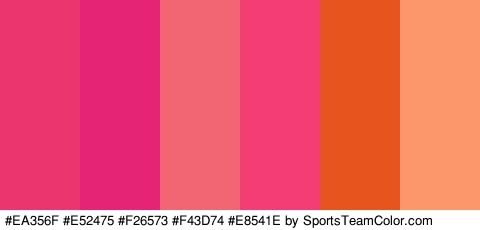 #EA356F #E52475 #F26573 #F43D74 #E8541E #FC976C Colors