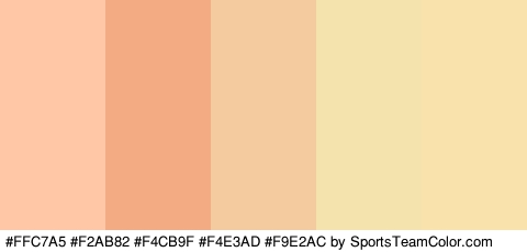 #FFC7A5 #F2AB82 #F4CB9F #F4E3AD #F9E2AC Colors