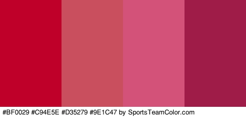 #BF0029 #C94E5E #D35279 #9E1C47 Colors