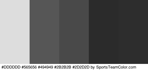 #DDDDDD #565656 #494949 #2B2B2B #2D2D2D Colors