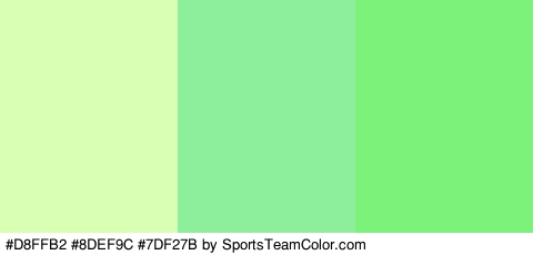 #D8FFB2 #8DEF9C #7DF27B Colors