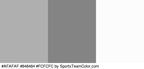 #AFAFAF #848484 #FCFCFC Colors